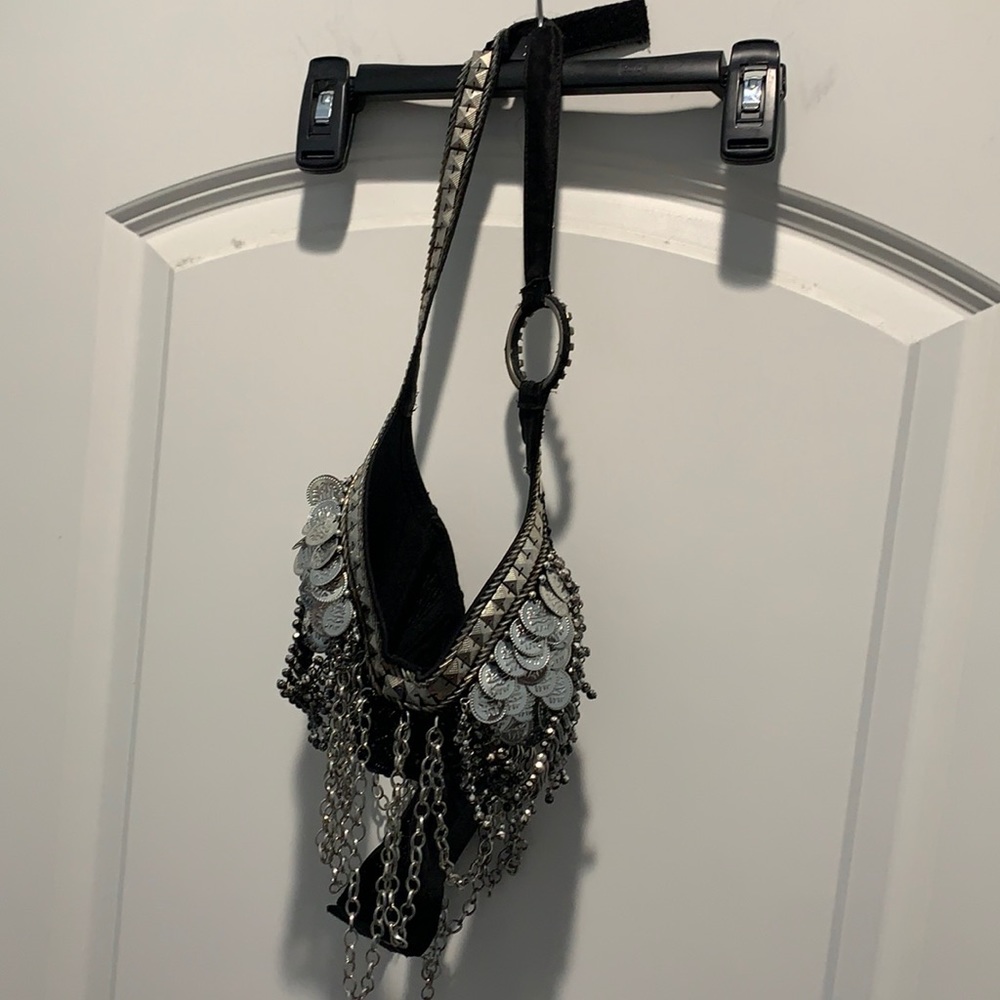 Fun sequin party halter top